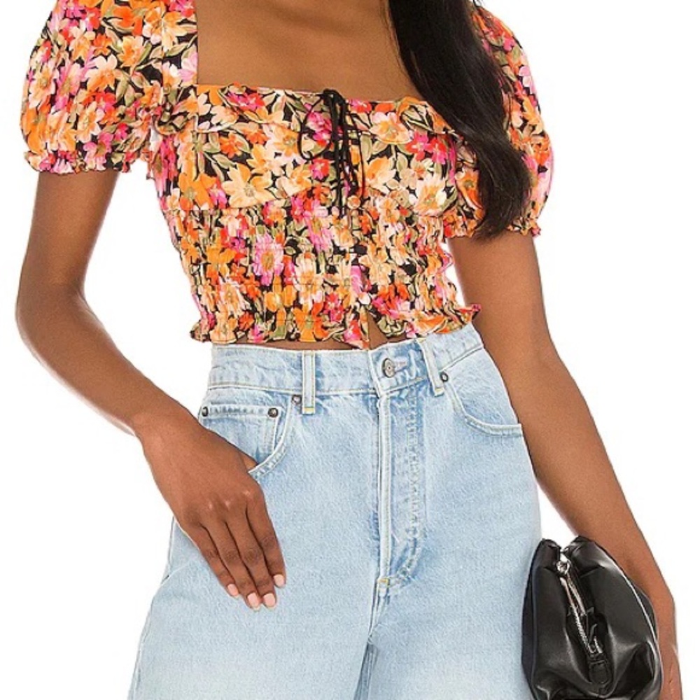 NWT For Love and Lemons Sylvia Crop top